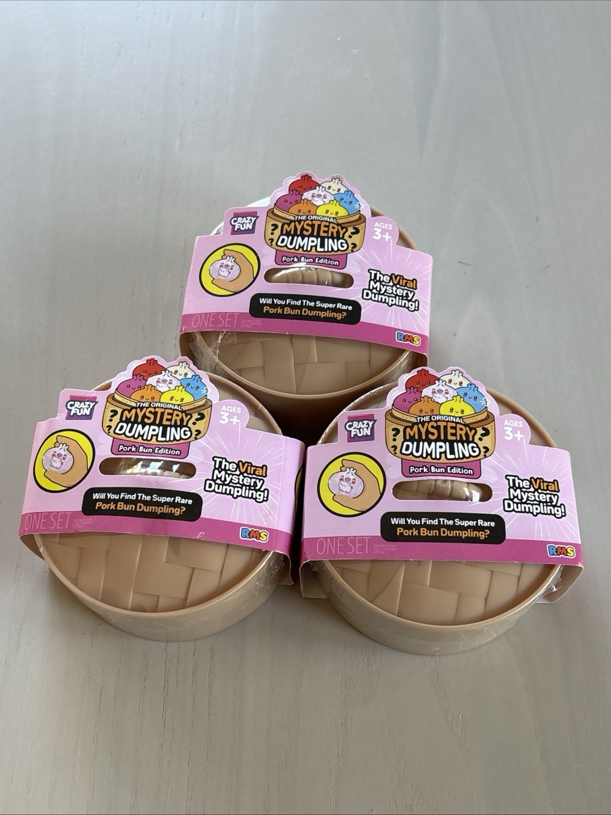 NEW - Lot of 3 Mystery Dumpling Pork Bun Edition- original Blind Pack Sealed RMS NEW - Lot of 3 Mystery Dumpling Pork Bun Edition- original Blind Pack Sealed RMS