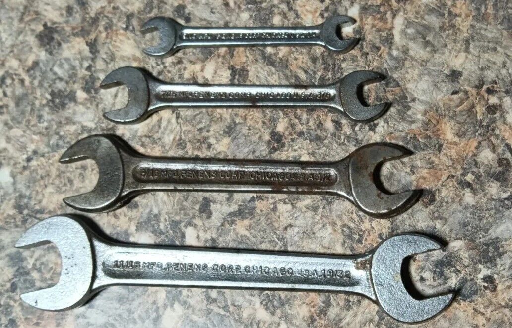 Vintage Penens Chicago Wrench Set