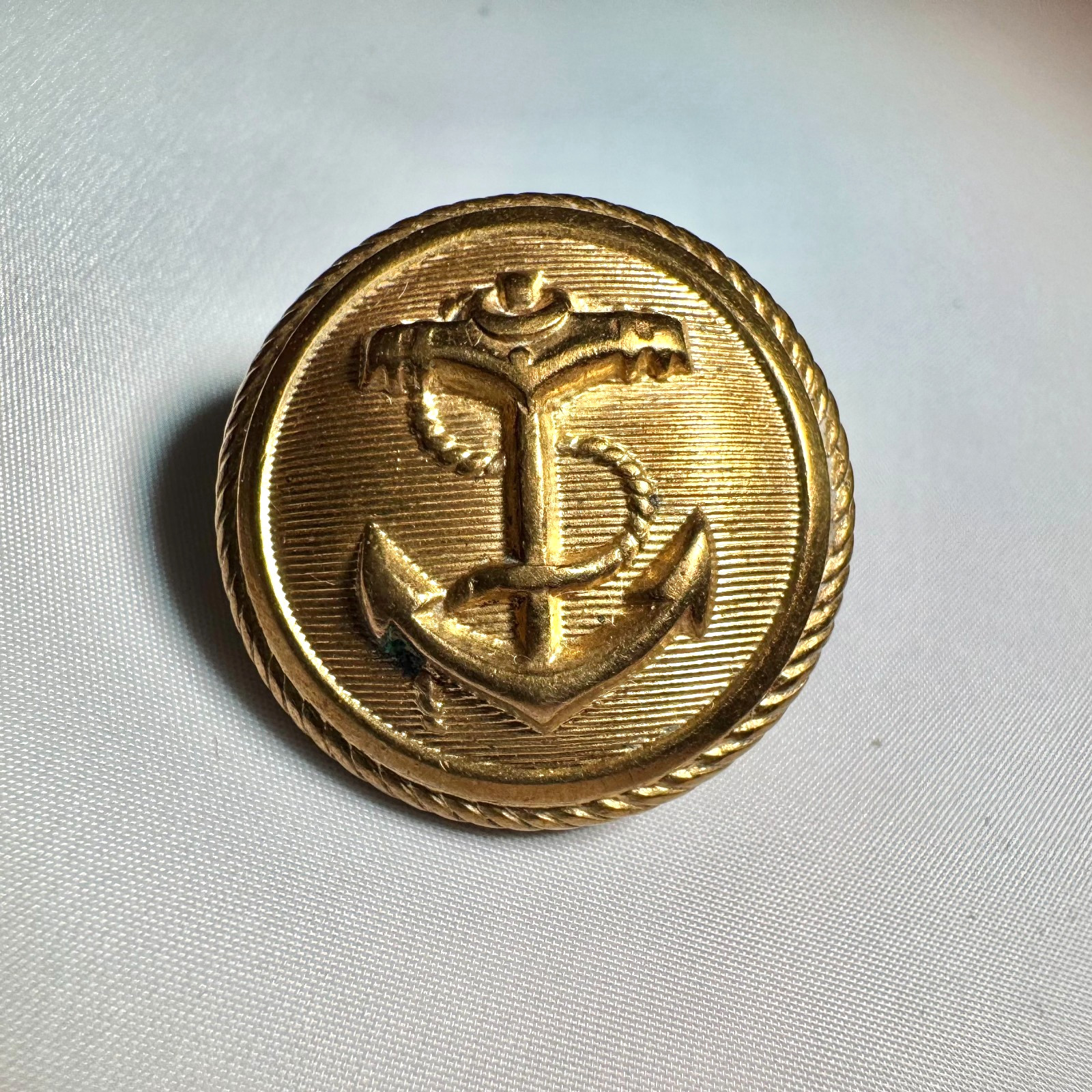 Vintage Anchor Rope Uniform Coat Button 