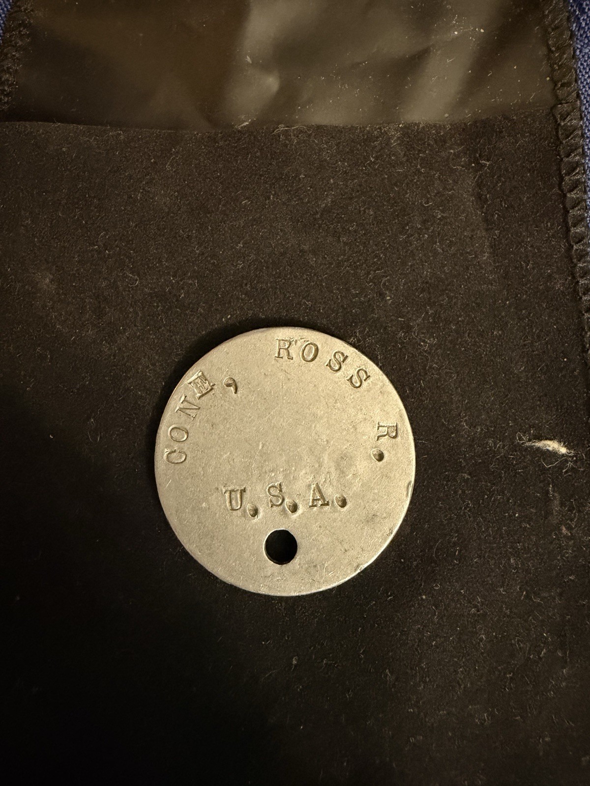 WW1 US Military Named Dog Tag ID