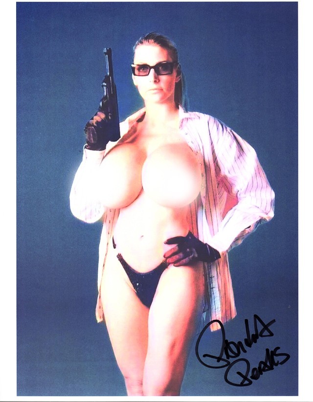 Striptease Star PANDORA PEAKS secret agent signed photo