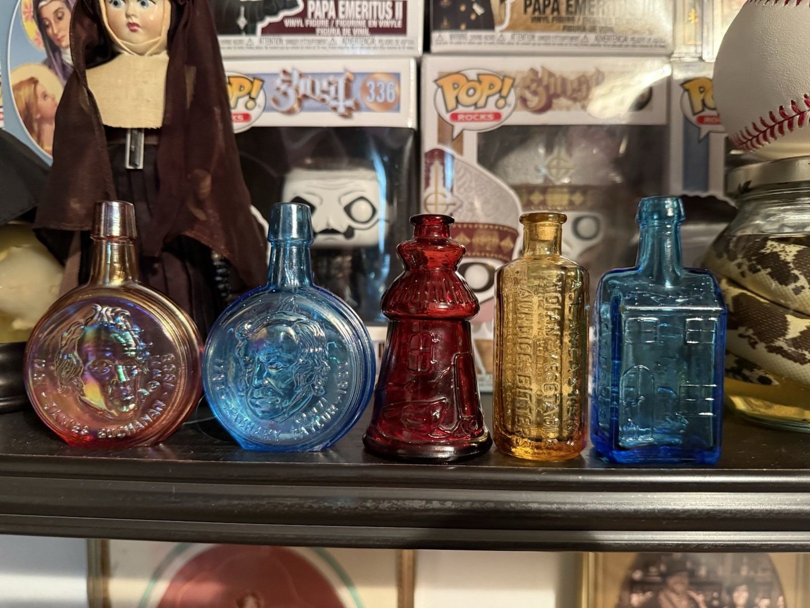 VTG Wheaton Miniature Glass Bottle Collection Set Of 5