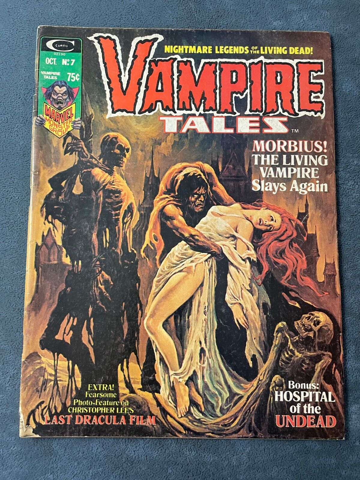 Vampire Tales #7 1974 Marvel Magazine Horror Monsters Group GGA Cover GD/VG