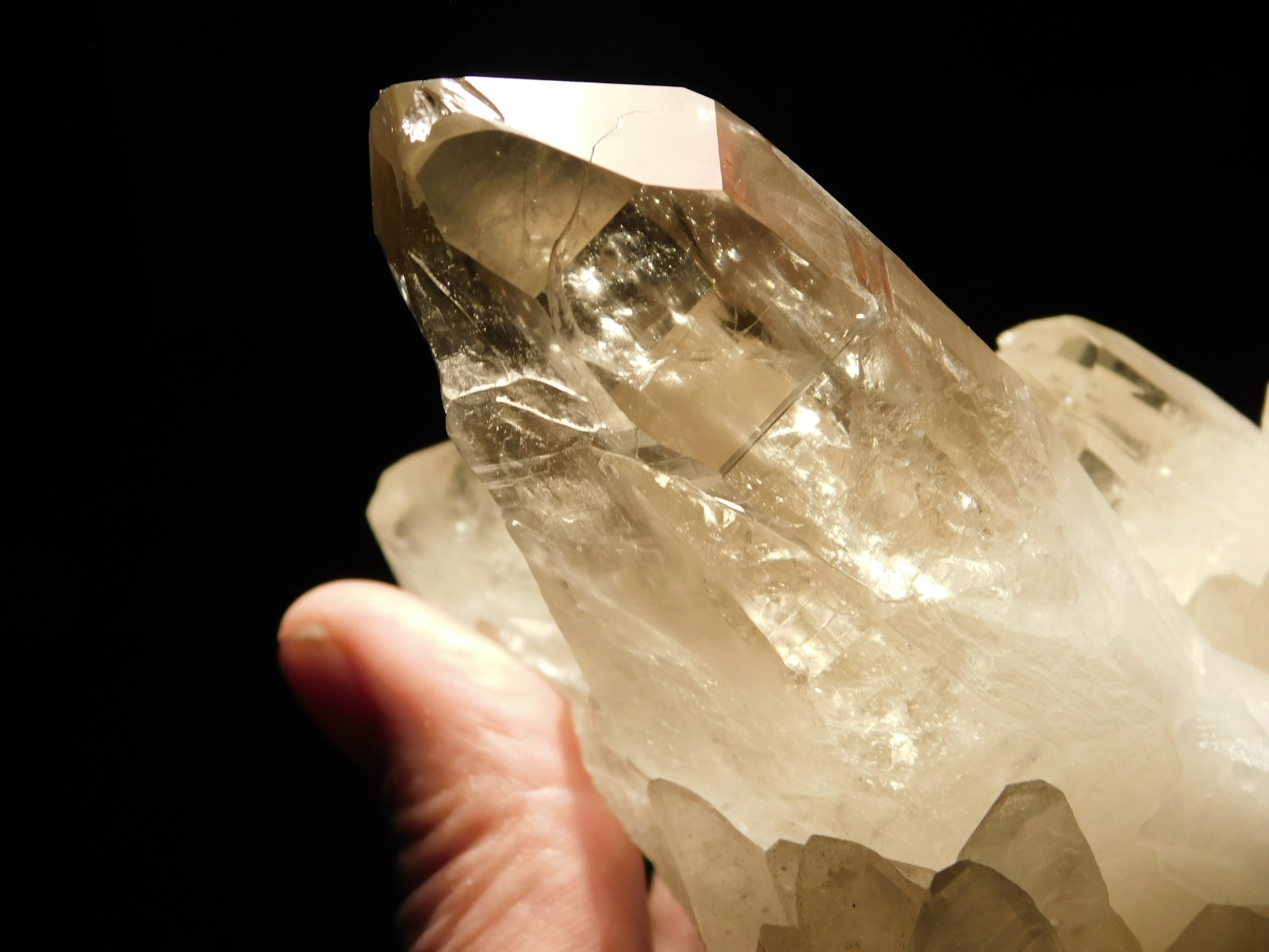 BIG Free Standing SMOKY Quartz Crystal Cluster From Brazil 792gr