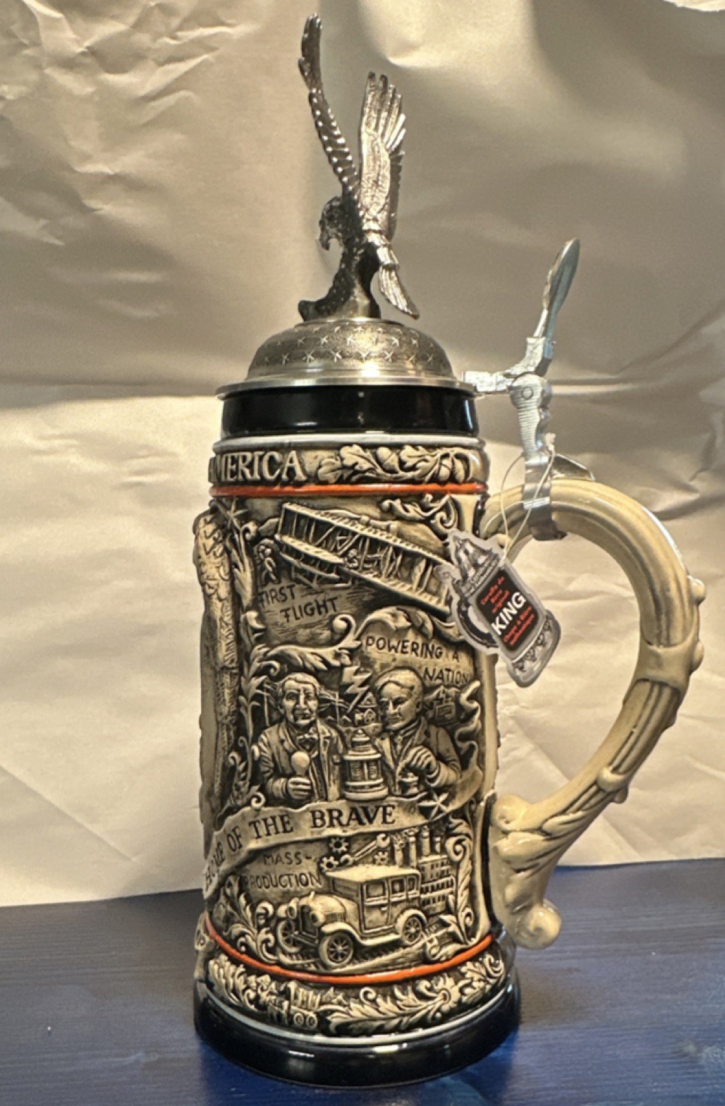 KING Werk Germany Lidded Stein United States of America 250 Years 1776-2026