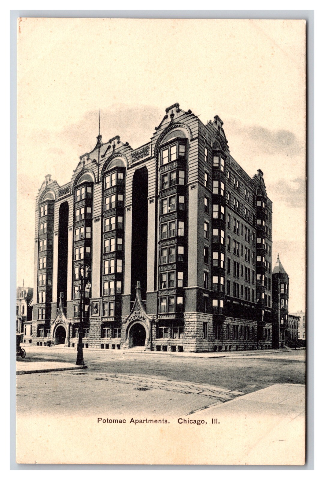 Potomac Apartments Chicago Illinois IL UNP UDB Postcard D22