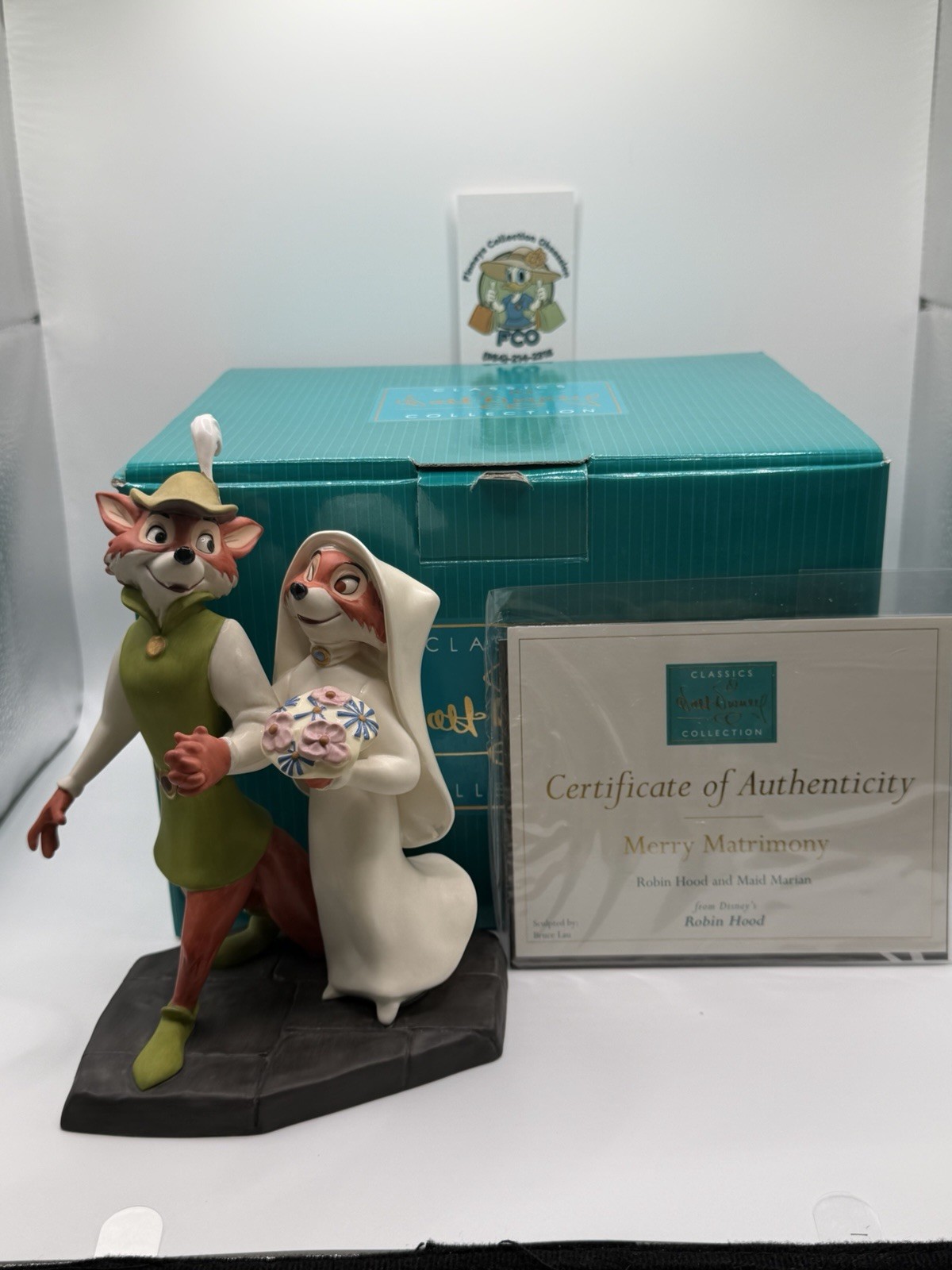 RARE Disney WDCC Merry Matrimony Robin Hood & Maid Marian Wedding Figurine