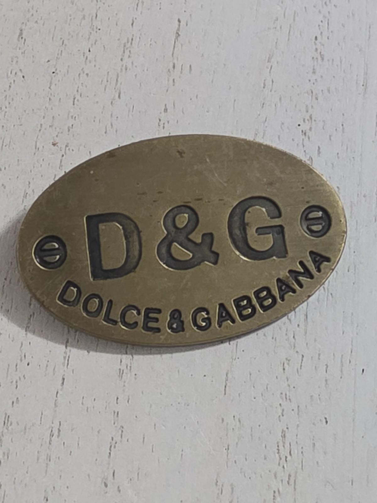 Vintage Brass  Dolce & Gabbana Plaque 