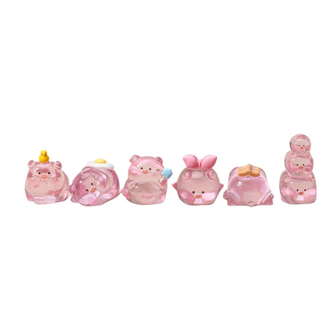 Miniature Piglets Set of 12 Tiny Pigs  Pink = 2 Sets