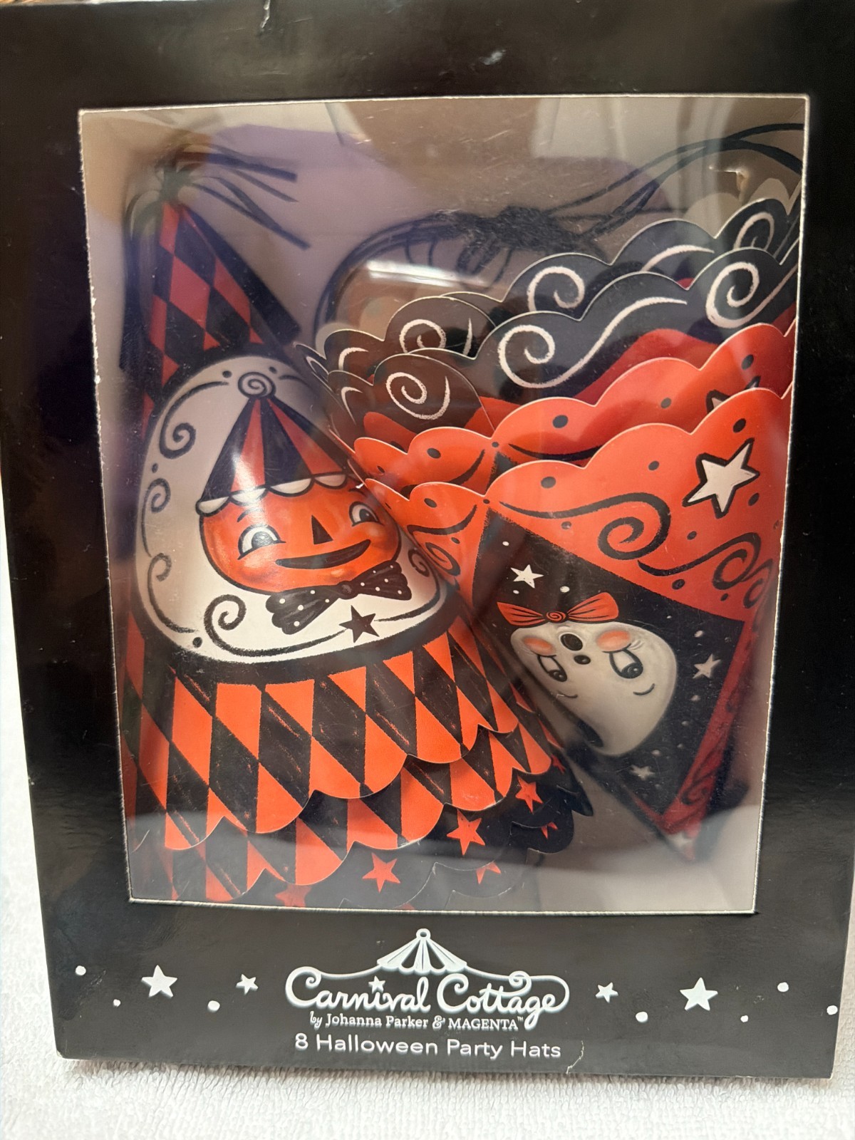Johanna Parker - Carnival Cottage 8 Halloween Party Hats - HTF