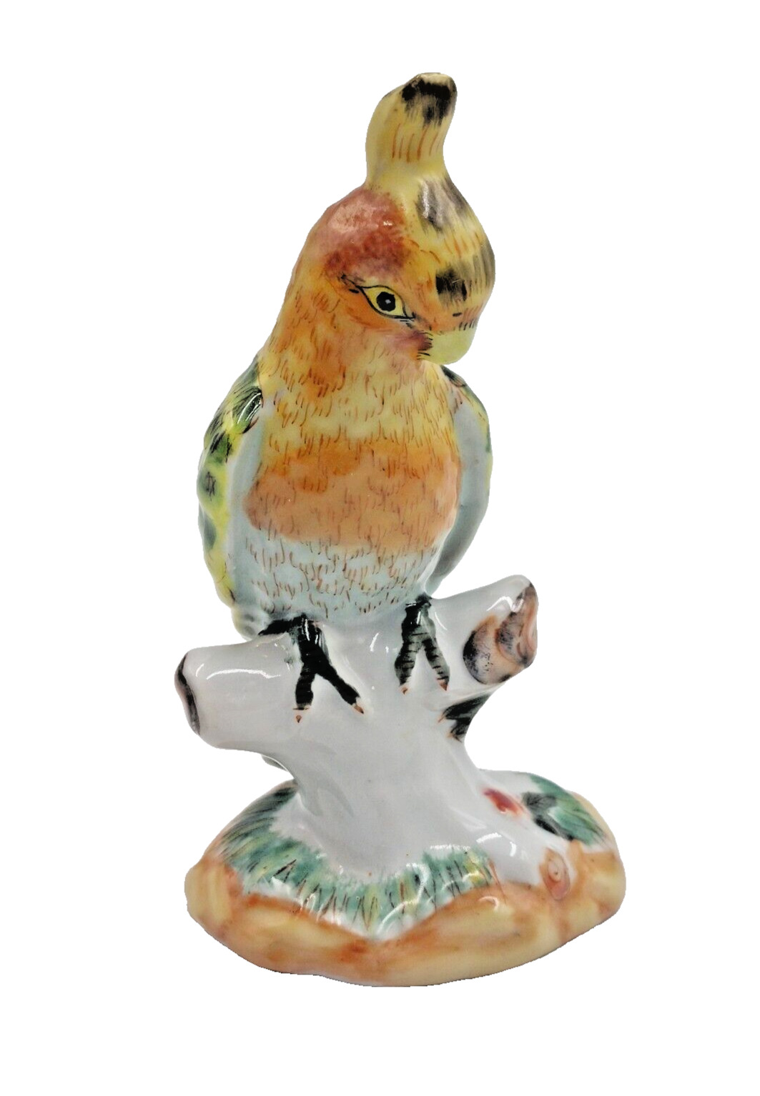 Vtg. MCM Tozai Porcelain Bird Parrot Figurine Hand-painted Signed