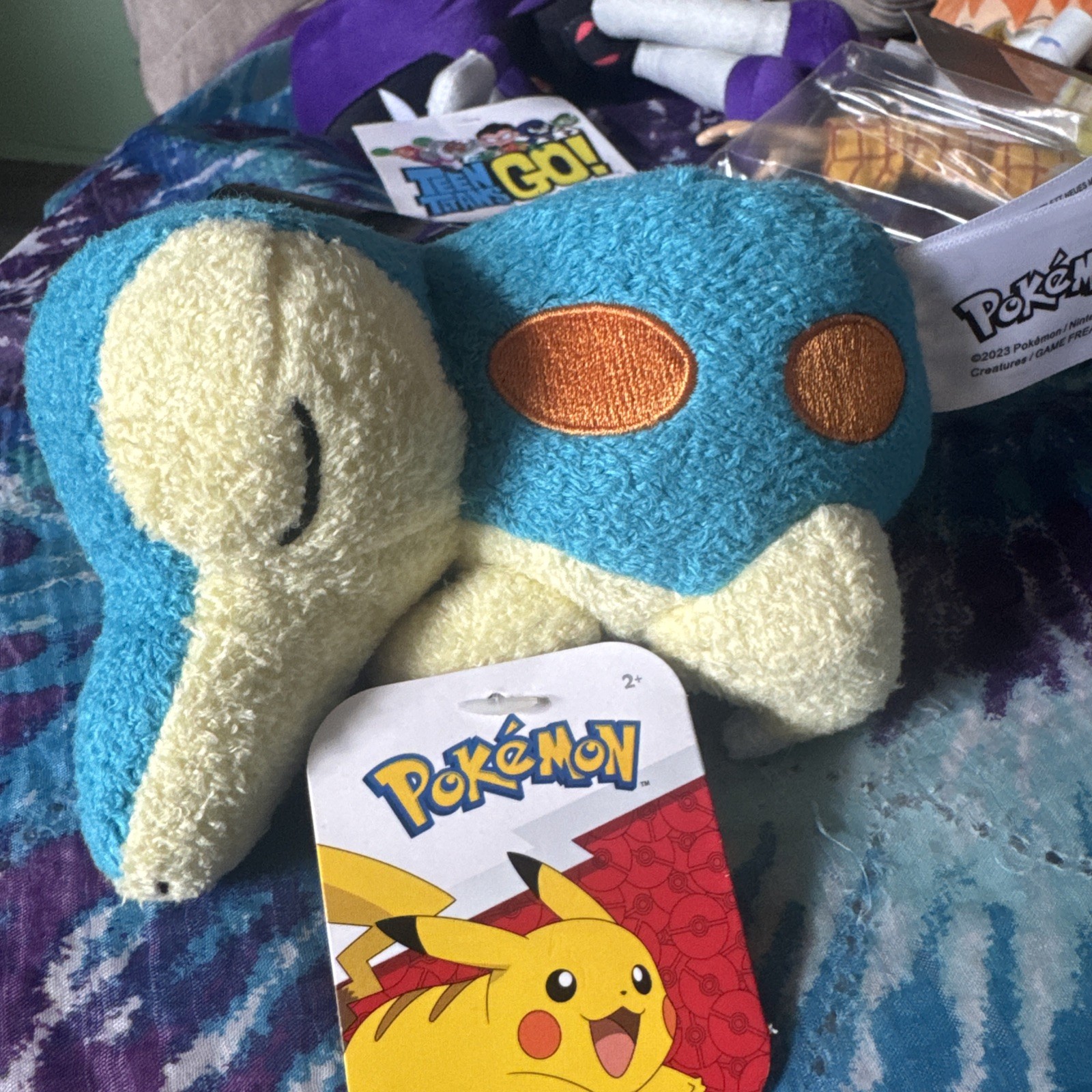 Pokemon Sleeping Cyndaquil Plush Stuffed Doll Figure Nintendo NWT 