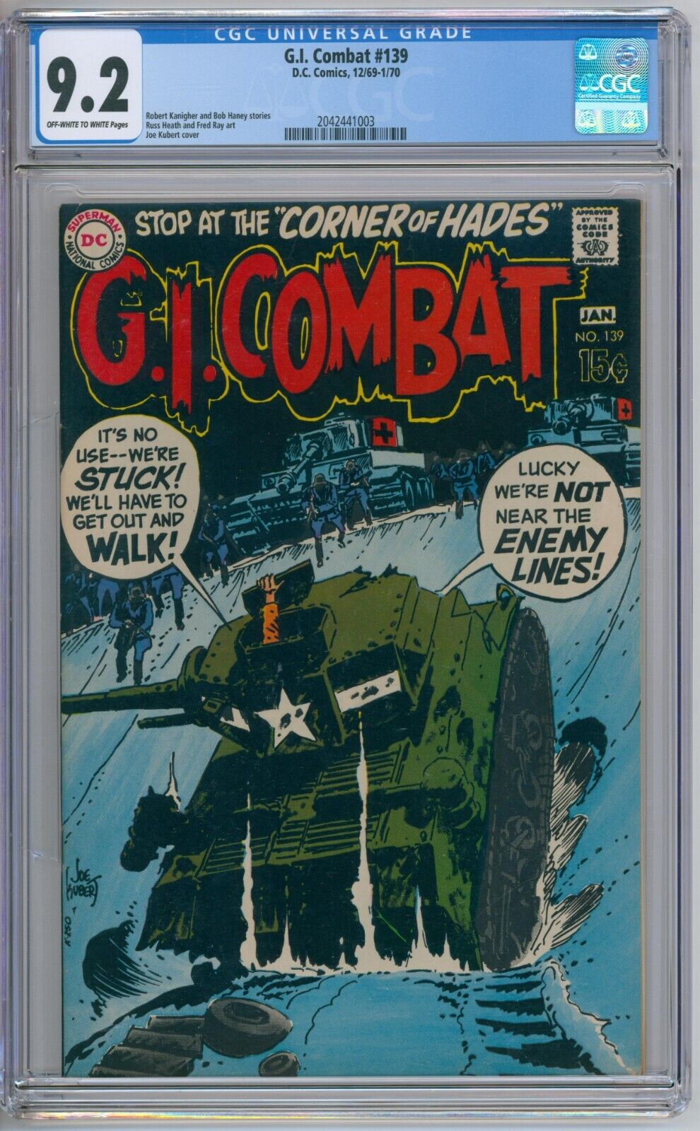 G.I Combat 139 CGC Graded 9.2 NM- DC Comics 1970