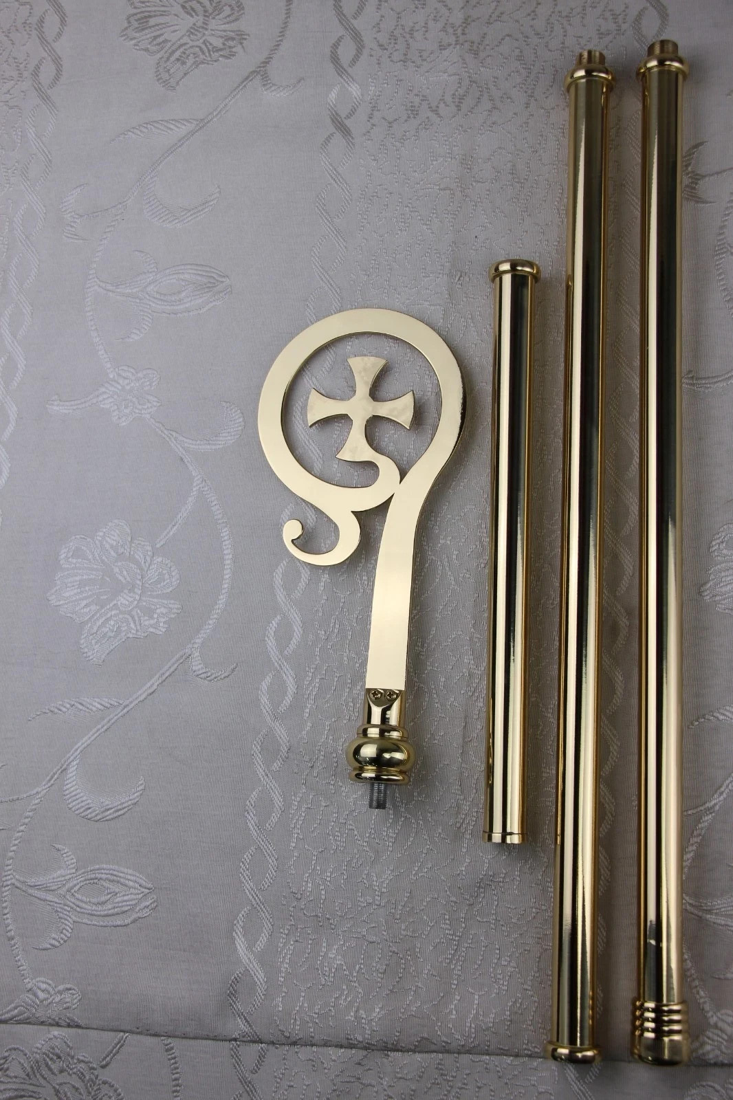 BRASS CROZIER Polish Staff Crosier Bishop Quality Craftsmanship, 72\