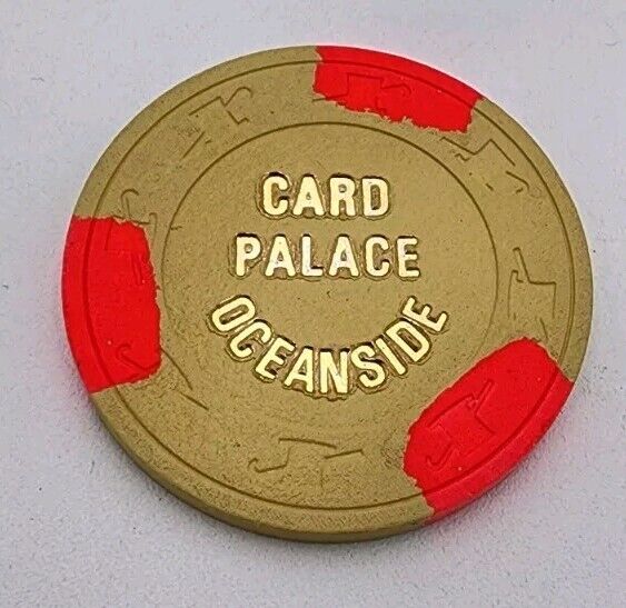 Card Palace $1.00 Oceanside, California Gaming Poker Casino Chip