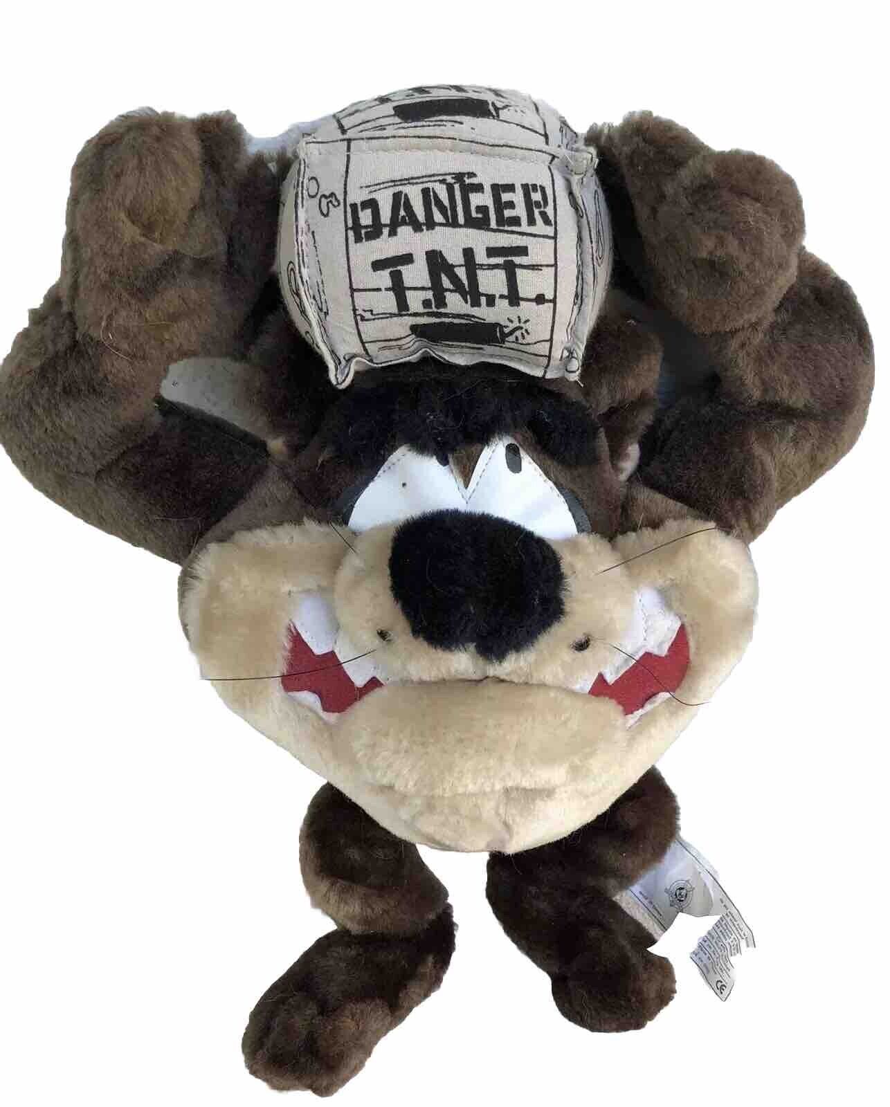 Vintage 12” Looney Tunes Tasmanian Devil Taz Stuffed Animal Plush TNT 1998