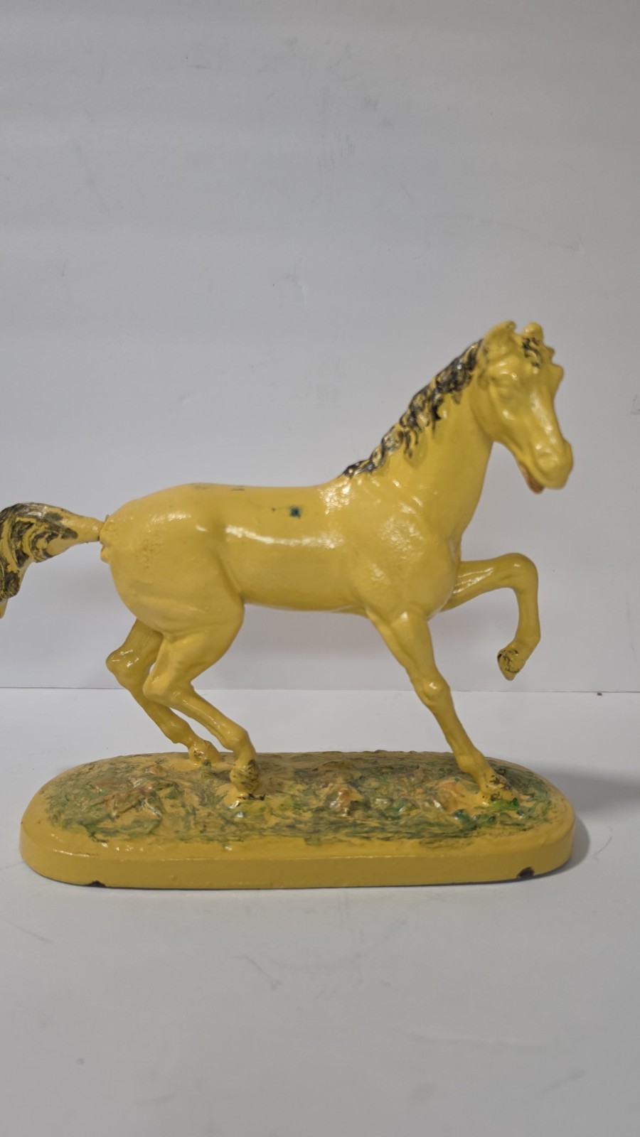 Vintage Antique N.Mullers Son NY Metal Prancing Horse Clock Topper 