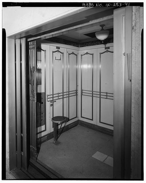 Indianapolis IN L S Ayres Dept Store Otis Elevator Cab Interior 1928-29