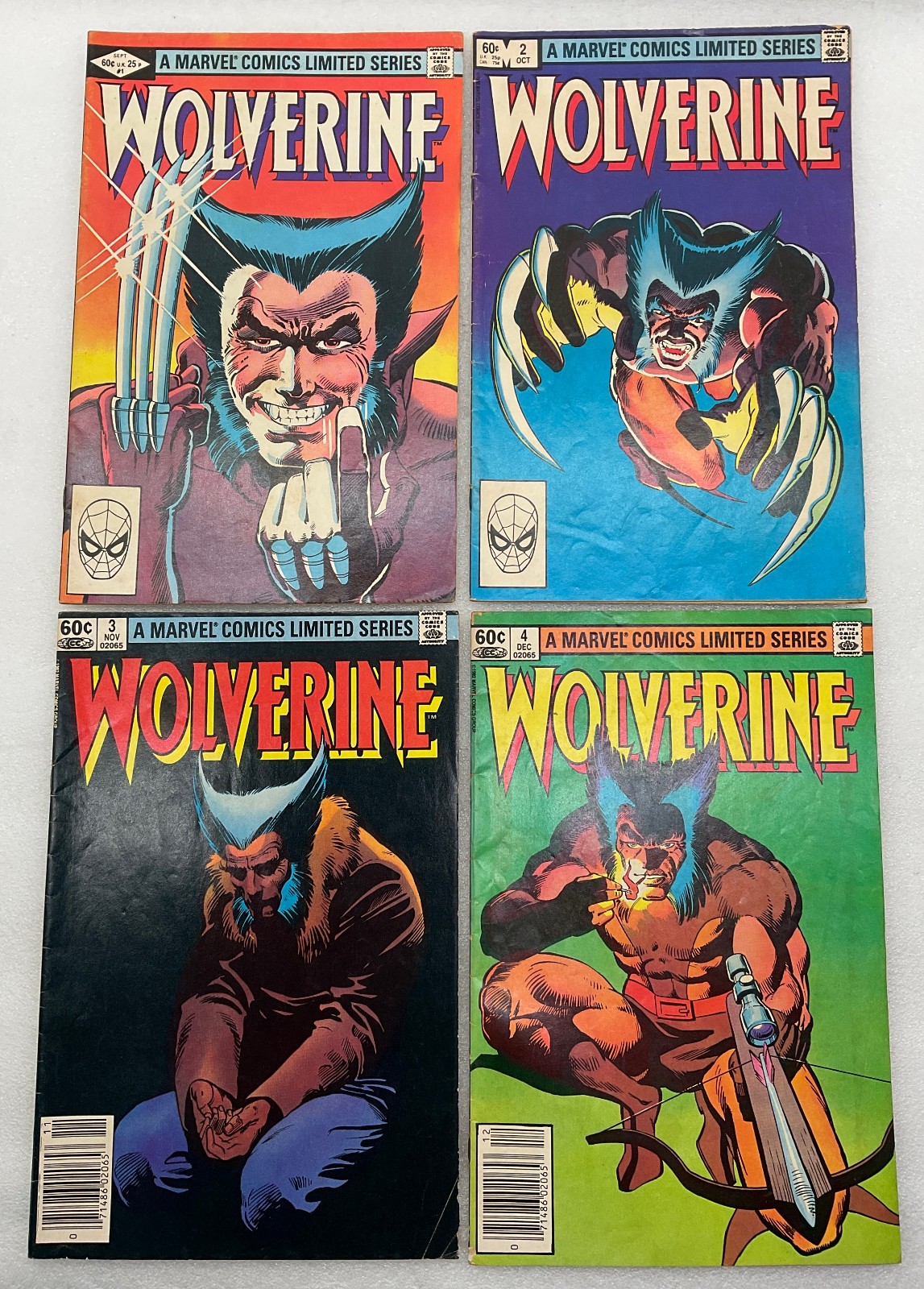 Wolverine Limited Series #1-4, 1982 Complete Marvel Comics