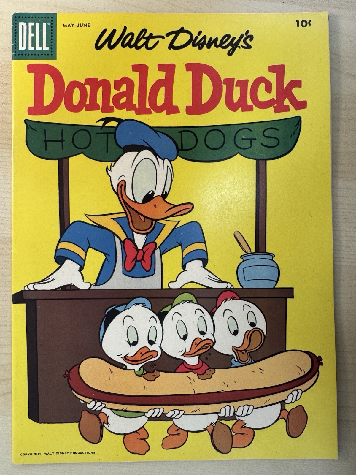 High Grade NM- Dell Comics Walt Disney’s Donald Duck #53 1957 Early 10¢ Silver