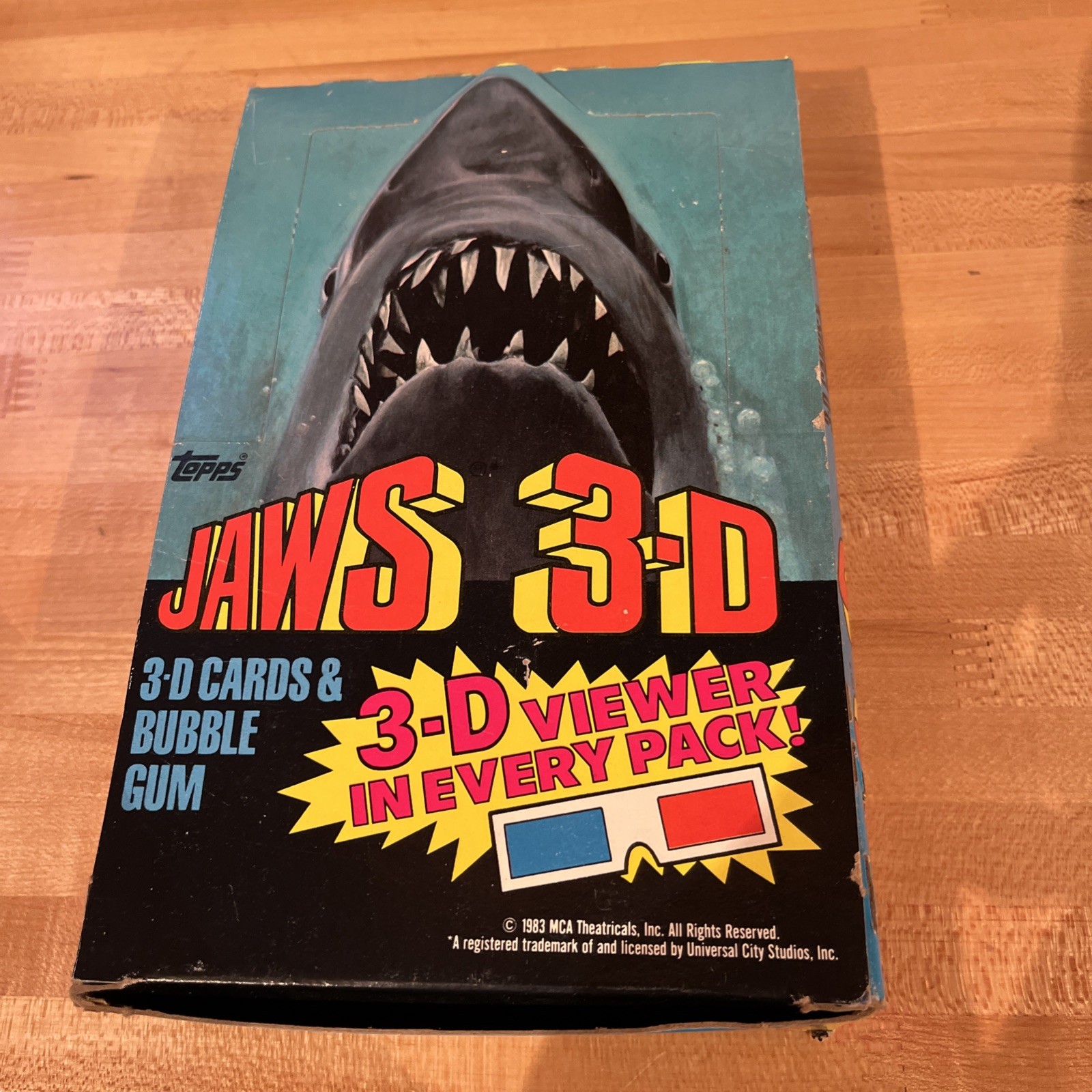 1983 JAWS 3-D Movie Trading Cards 36 Unopened Wax Packs Vintage No Black X Out