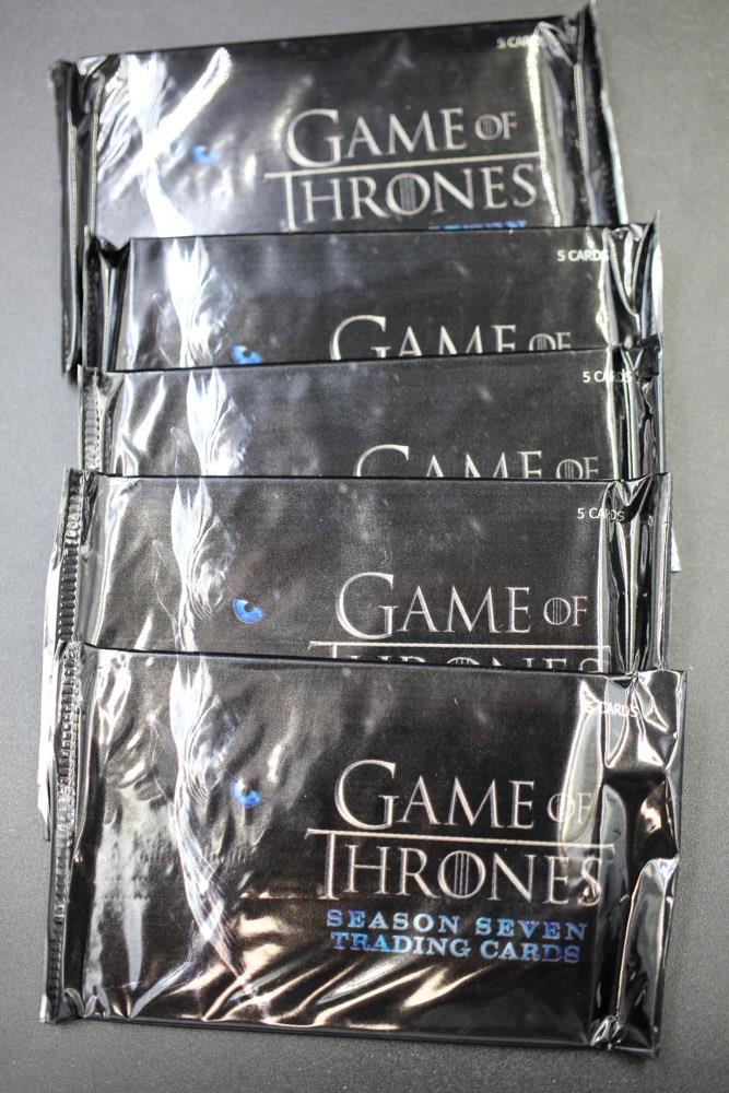 5 lot HOBBY GAME OF THRONES SEASON SEVEN CARD PACK RITTENHOUSE POINT READ DES