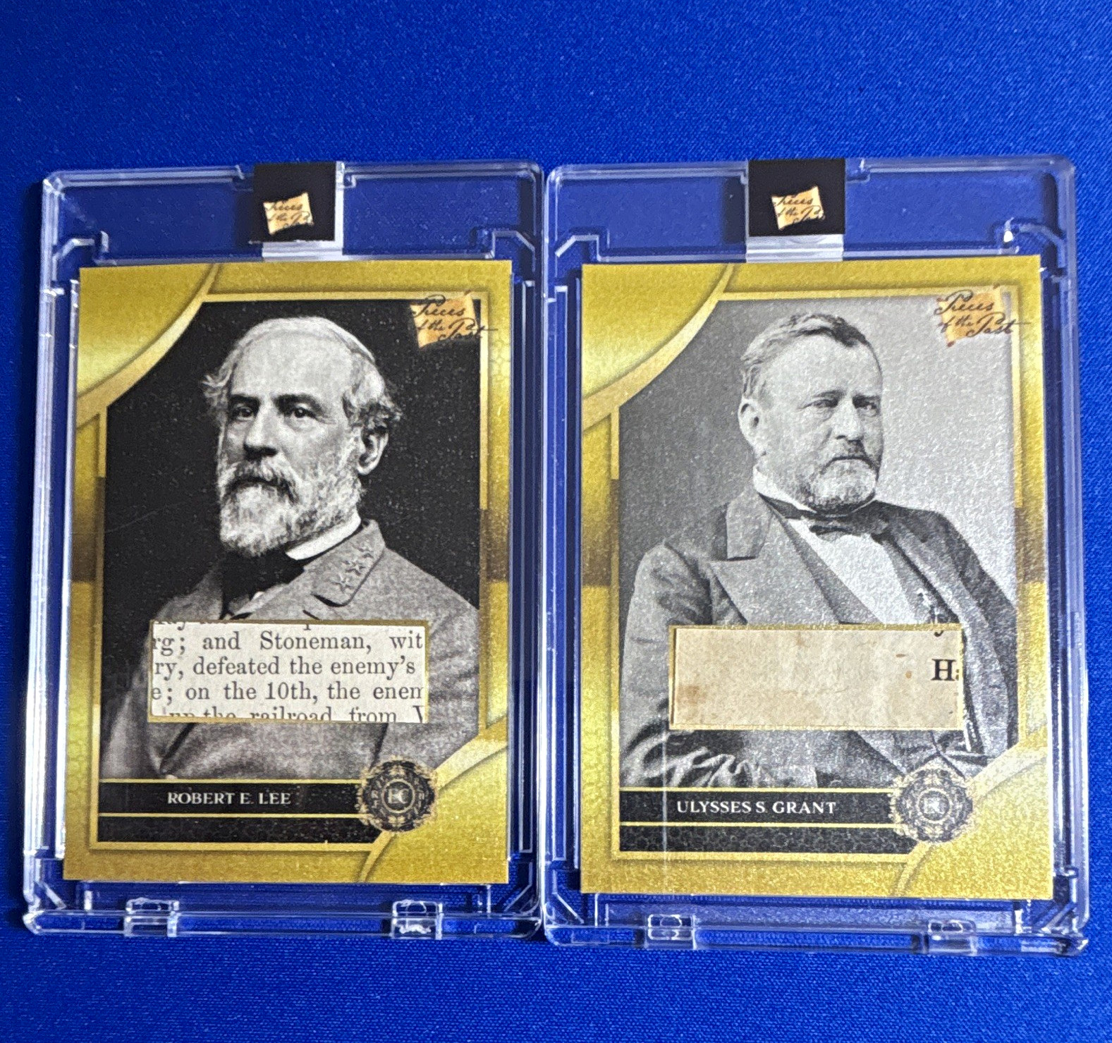 Ulysses S. Grant & Robert E. Lee Civil War Relic (2-Card Lot) Pieces of the Past