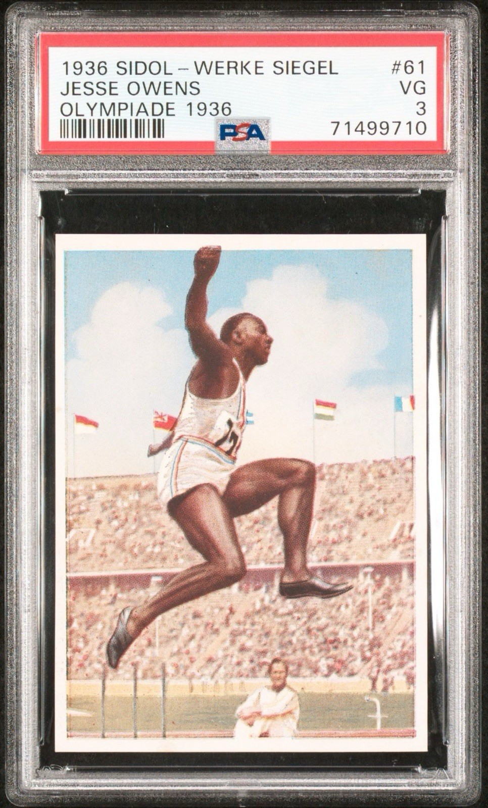 1936 Sidol-Werke Siegel Olympiade #61 Jesse Owens PSA VG 3 Cert 71499710