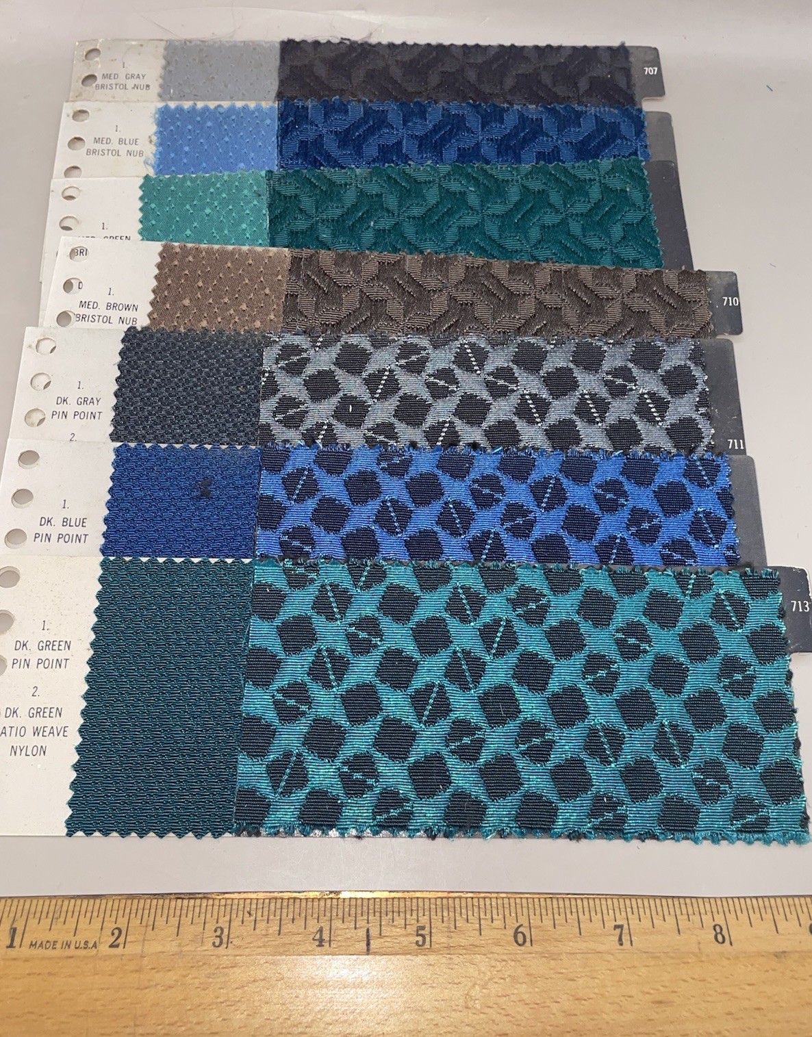 7 Vtg 1957 LINCOLN PREMIERE Upholstery Dealer Showroom Fabric Sample Swatches 7 Vtg 1957 LINCOLN PREMIERE Upholstery Dealer Showroom Fabric Sample Swatches