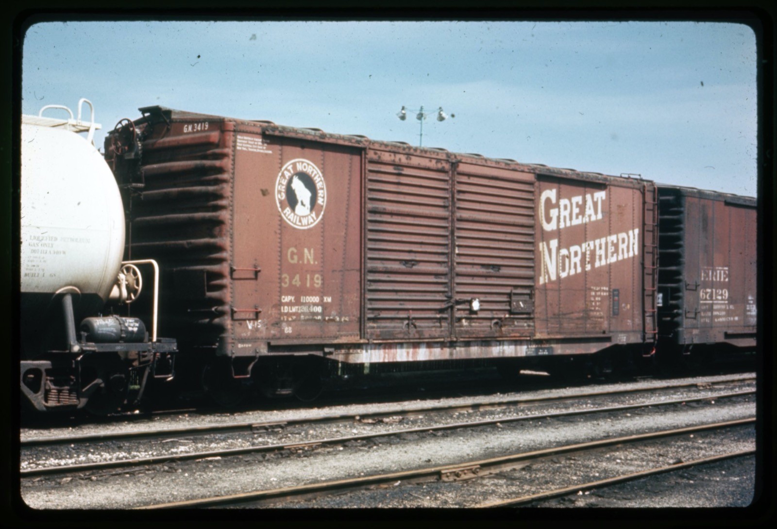 Duplicate Slide GN #3419 Boxcar Great Northern 1971