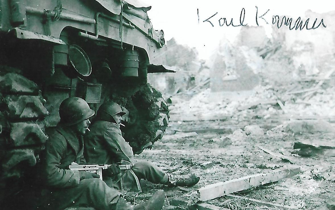 Karl Kammer auto/sign 4x6 photo WW II D-Day European Theater USA Rare COA LOOK