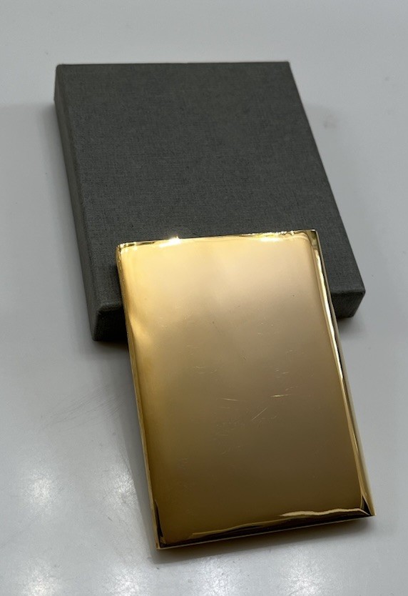 AITG Solid Polished Brass Beautiful Rectangle Paperweight NIB Measurement N Pics