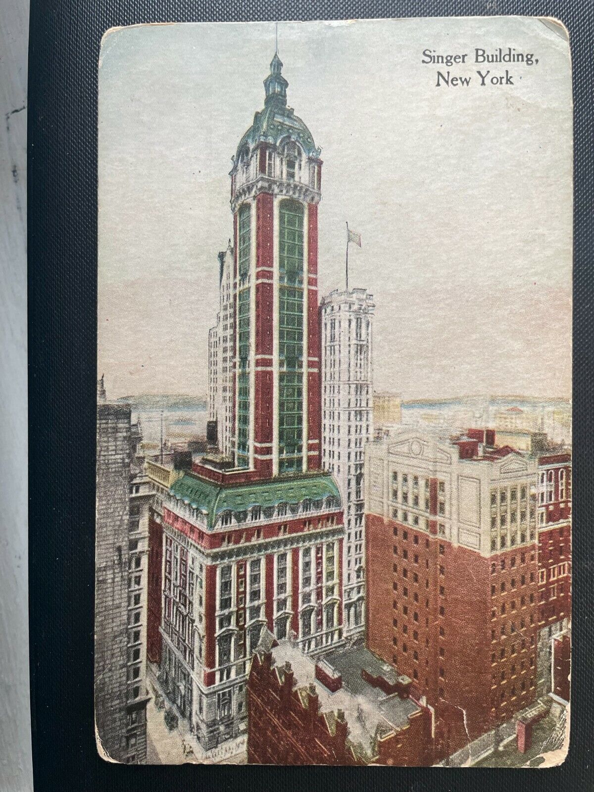 Vintage Postcard 1913 Singer Building New York