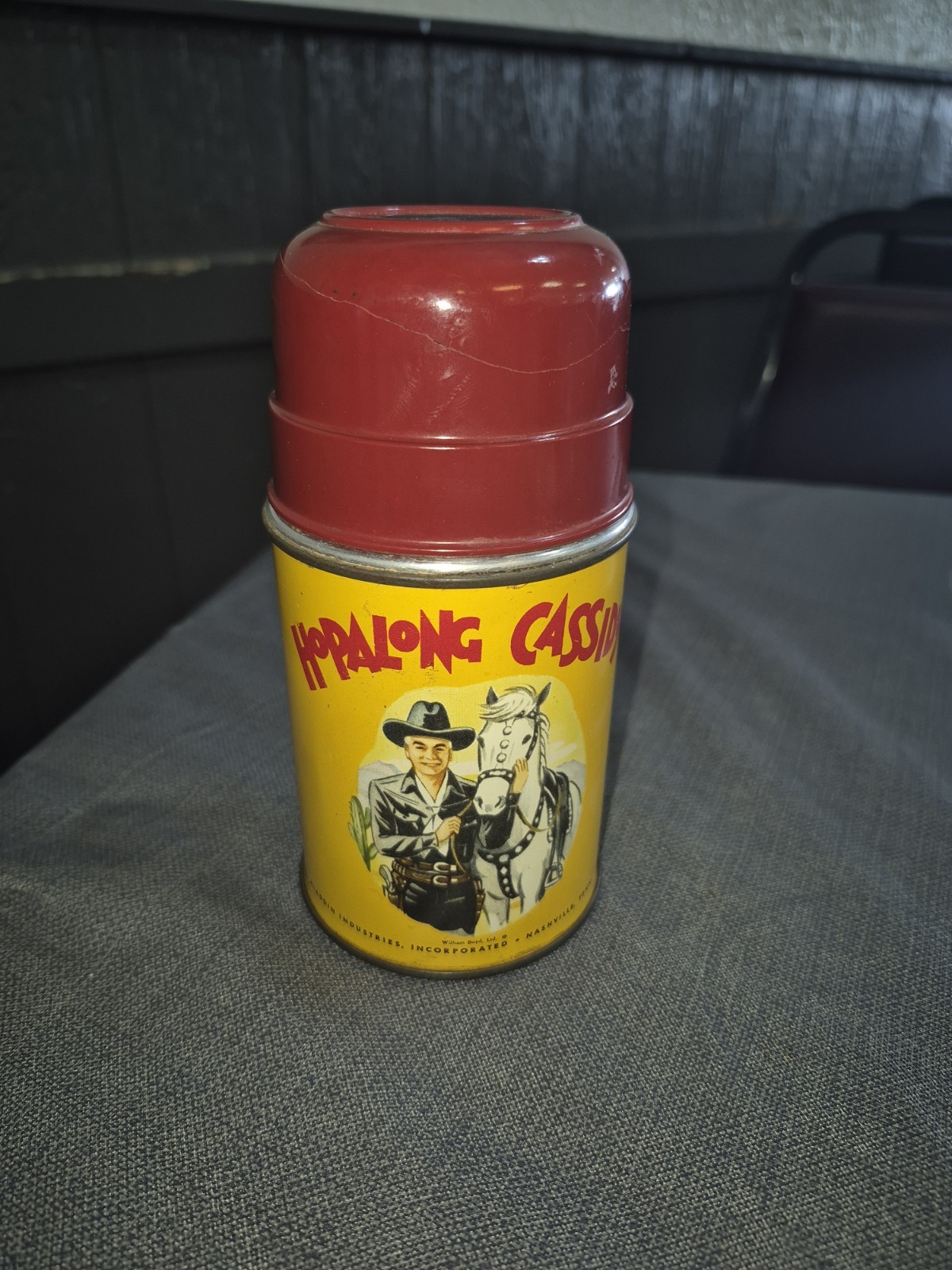 1950's Aladdin  Hopalong Cassidy thermos Good Condition