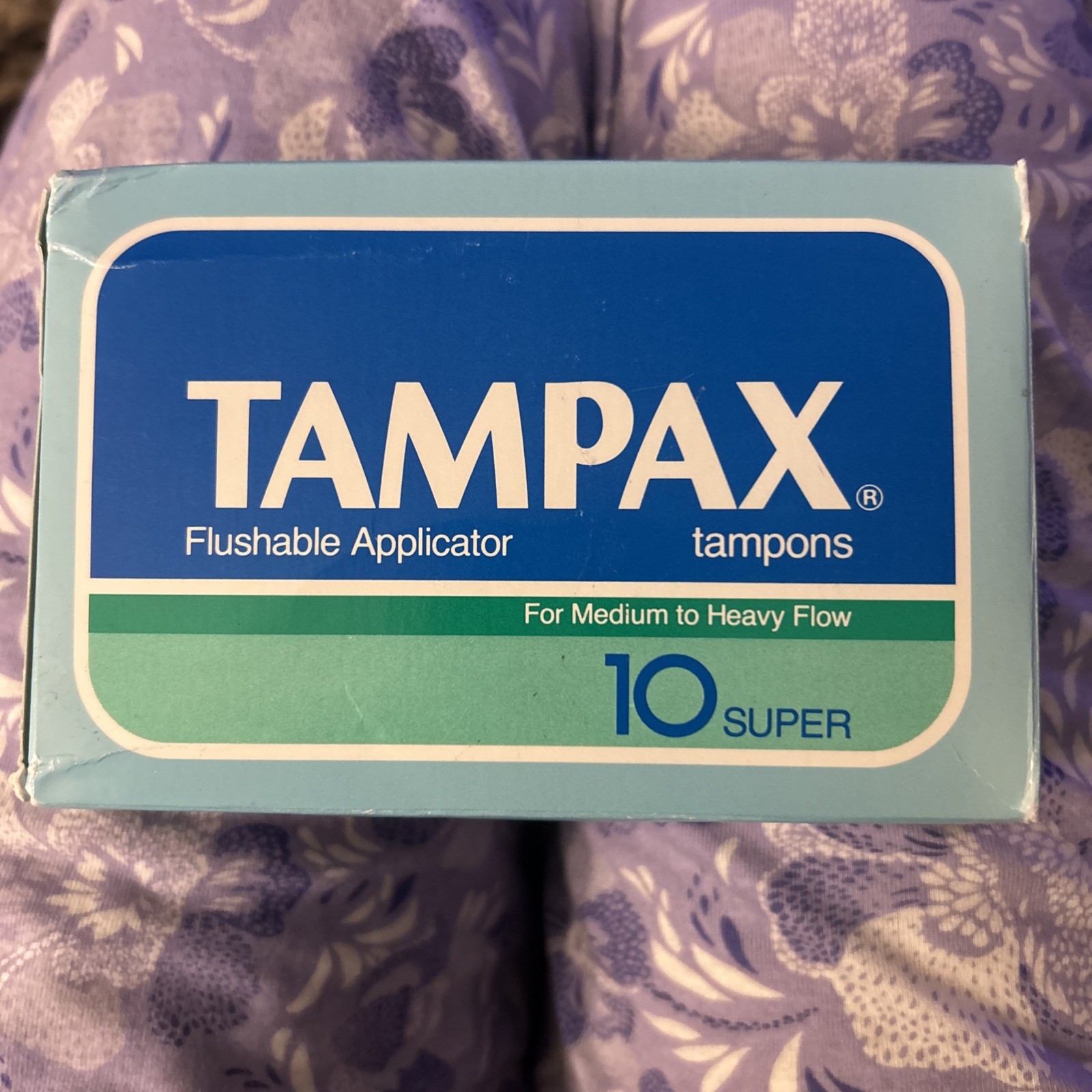 Vintage Tampax Box 1988 With 8 tampons Medium to Heavy Flow flushable applicator