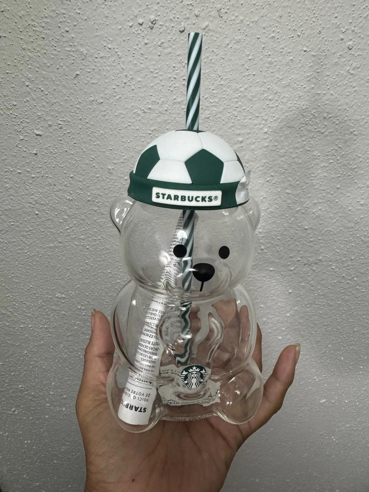 2026 New World Cup Starbucks Glass Bearista Bear Soccer Football Cold Cup 20oz