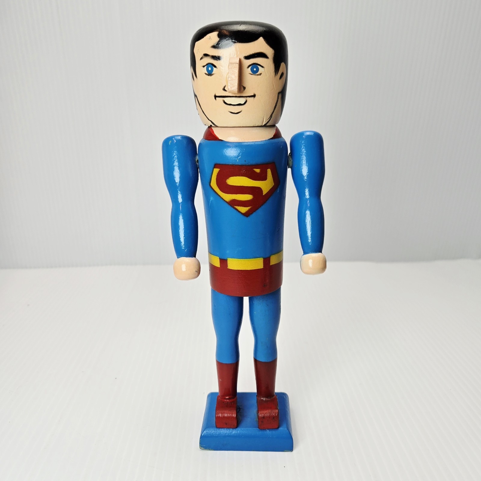 VTG 1979 DC Comics SUPERMAN Solid Wood Nutcracker 10.5” Figure Super Hero Rare