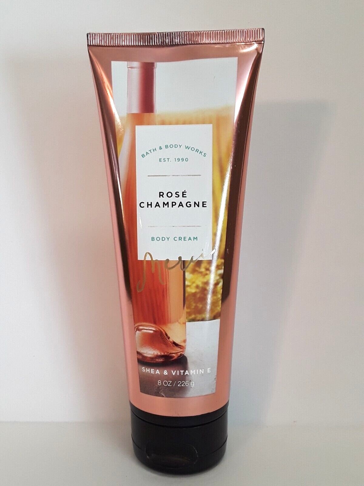 Bath Body Works Merci Rose Champagne Shea Cream New 8oz La Française Collection
