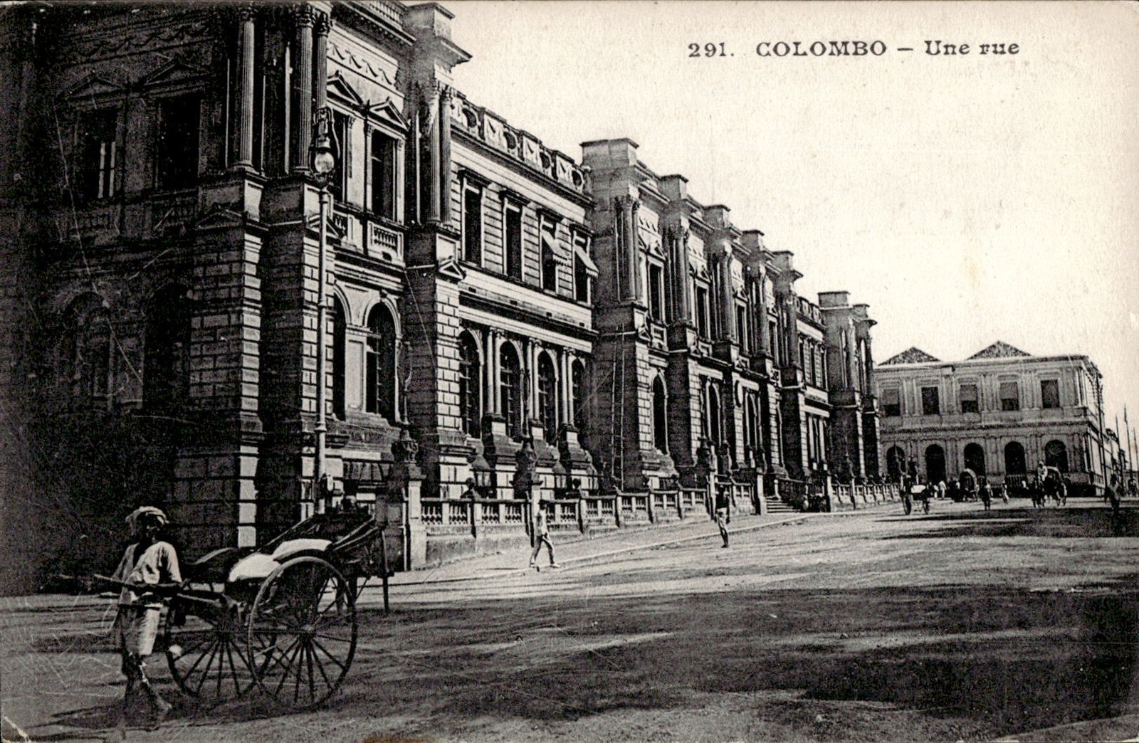 Ceylon Colombo Street Scene 1900s Litho PC