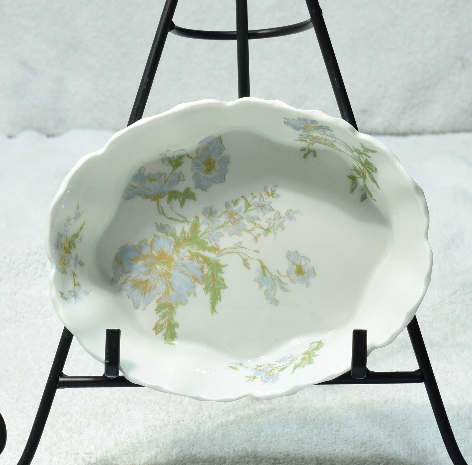 Haviland Limoges Porcelain Trinket Soap Dish Bowl Floral Scalloped France