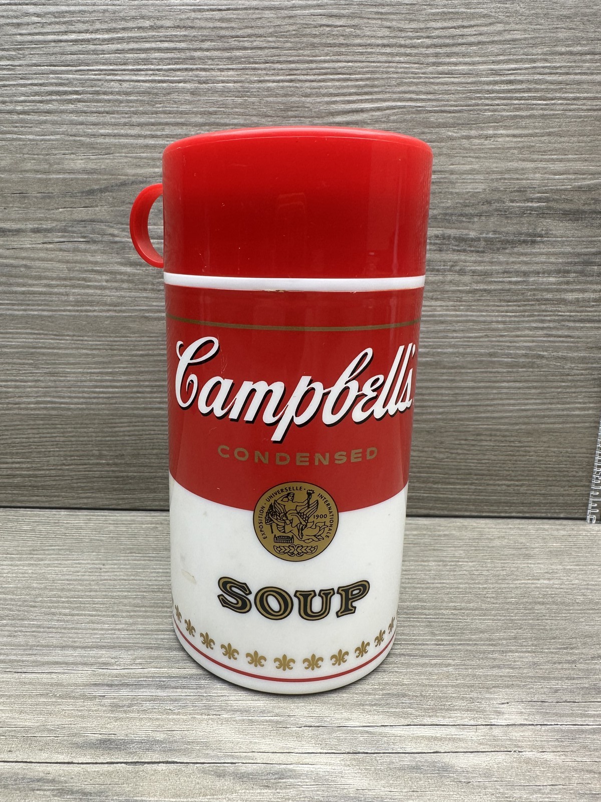Campbell\'s Condensed Soup Plastic Travel Mug with Lid Red White