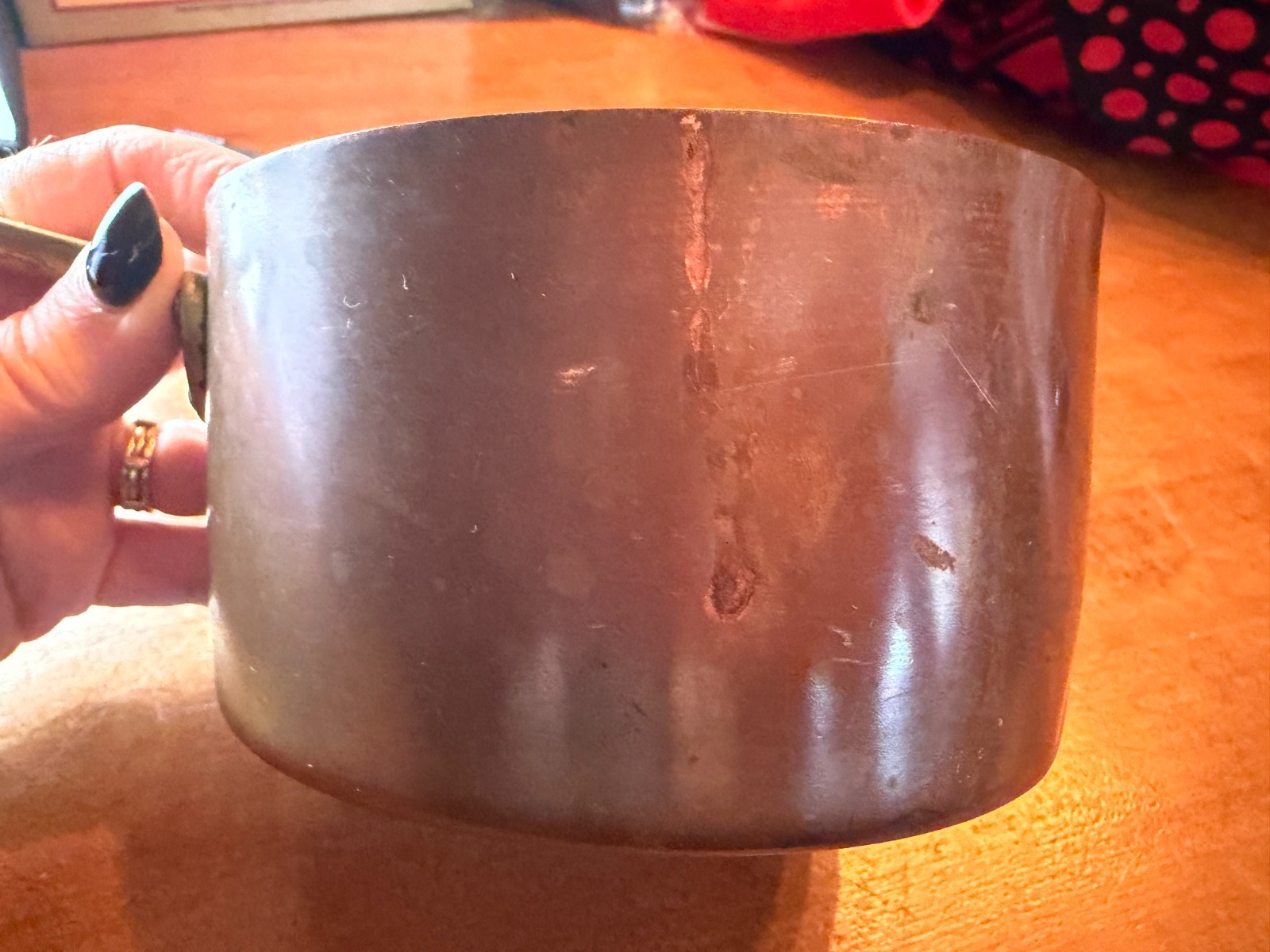 Vintage Paul Revere Ware Solid Copper Sauce Pan, Solid Brass Handle 3-Rivet