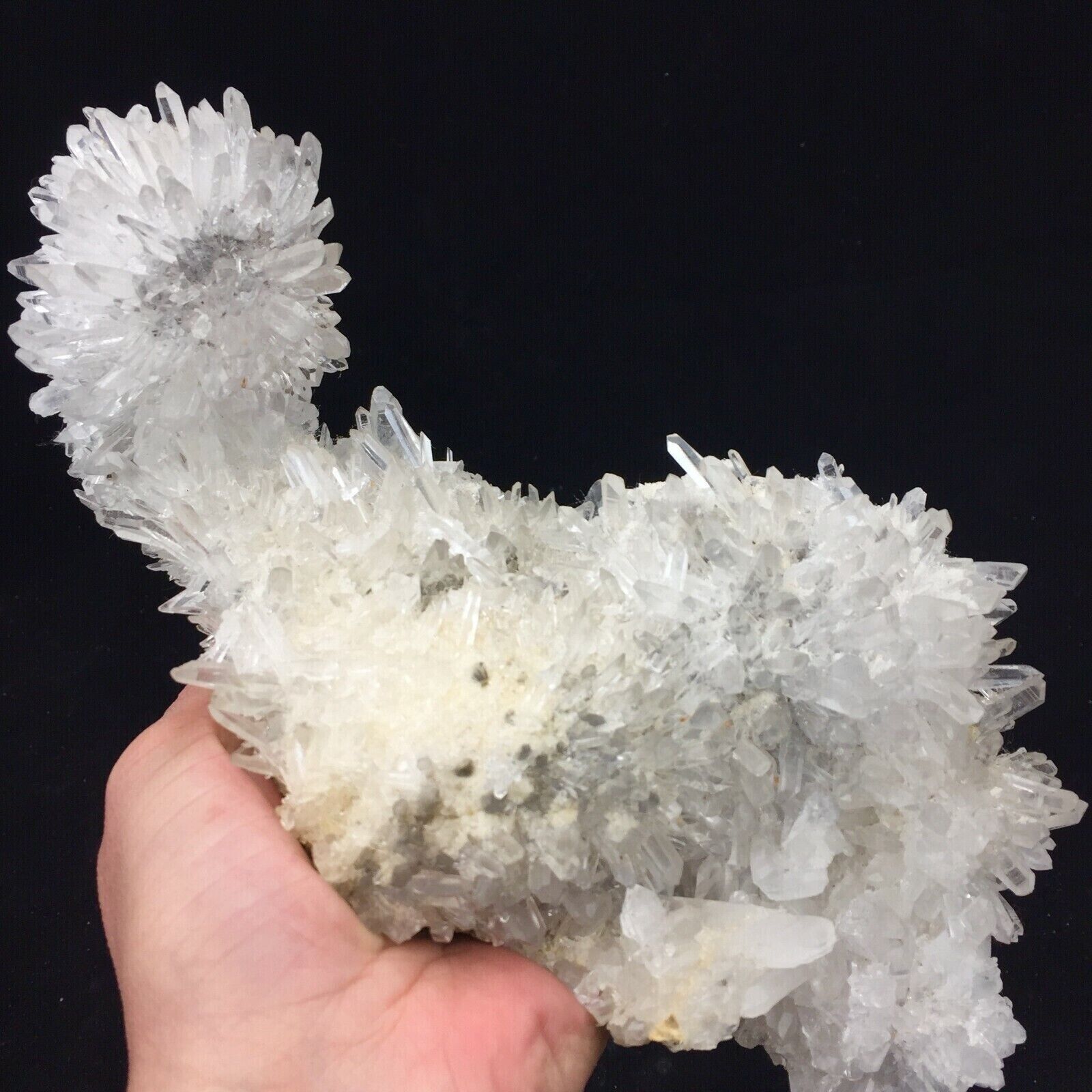 1130g Natural Extremely Transparent Chrysanthemum Crystal Cluster Mineral