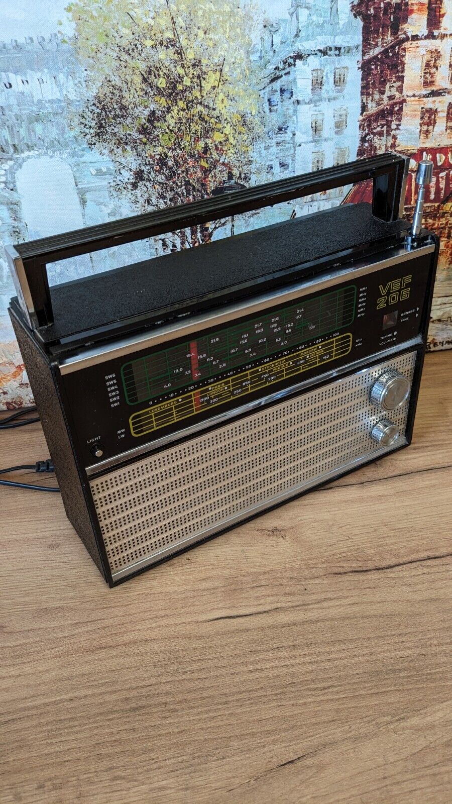 Vintage transistor radio VEF-206 (1970s, USSR)