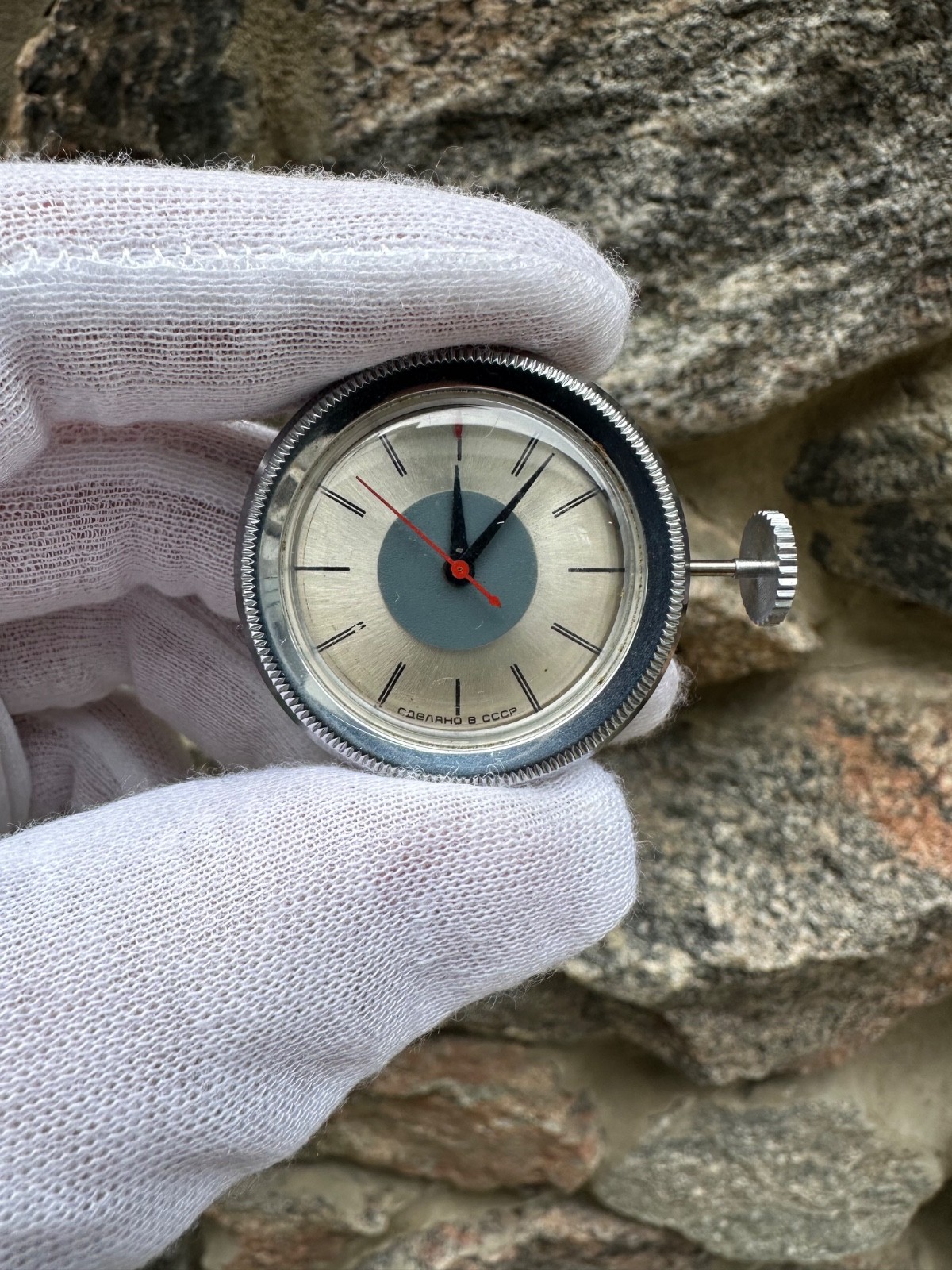 196 ChS Soviet mechanical miniature watch from transistor radio SIGNAL-601