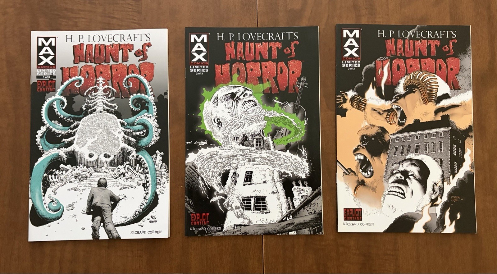 Haunt of Horror: H.P. Lovecraft #1-3 VF complete series Richard Corben MAX Haunt of Horror: H.P. Lovecraft #1-3 VF complete series Richard Corben MAX