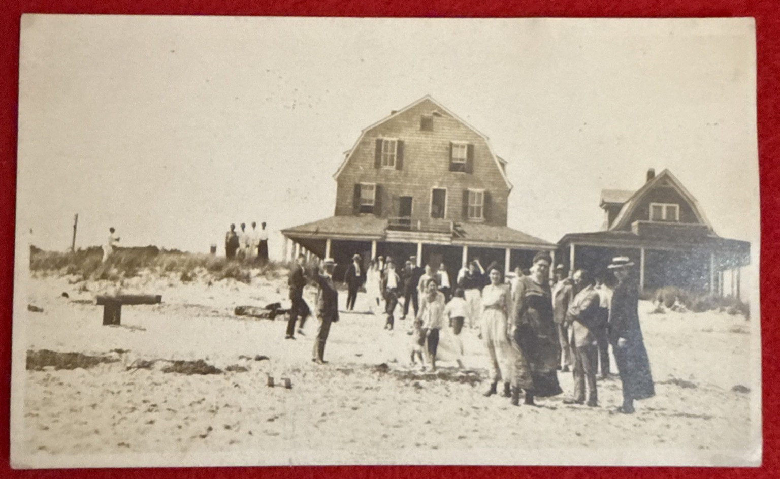 Antique RPPC Ocean City NJ Beachfront Boarding House Cottage Party Postcard CYKO