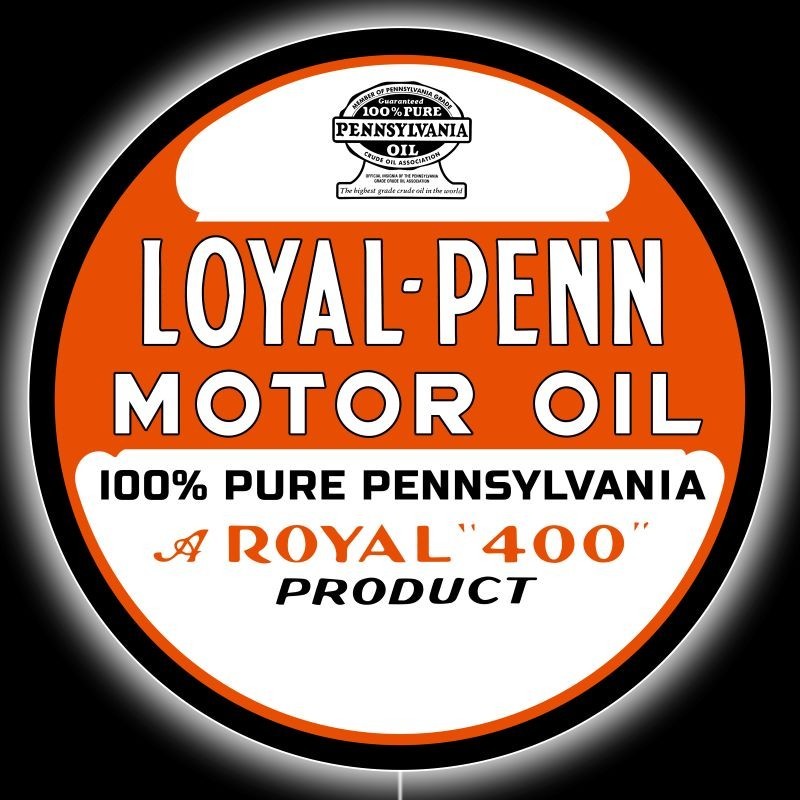Royal 400 Loyal Penn Motor Oil New LED Hanging Lighted Sign: 36\