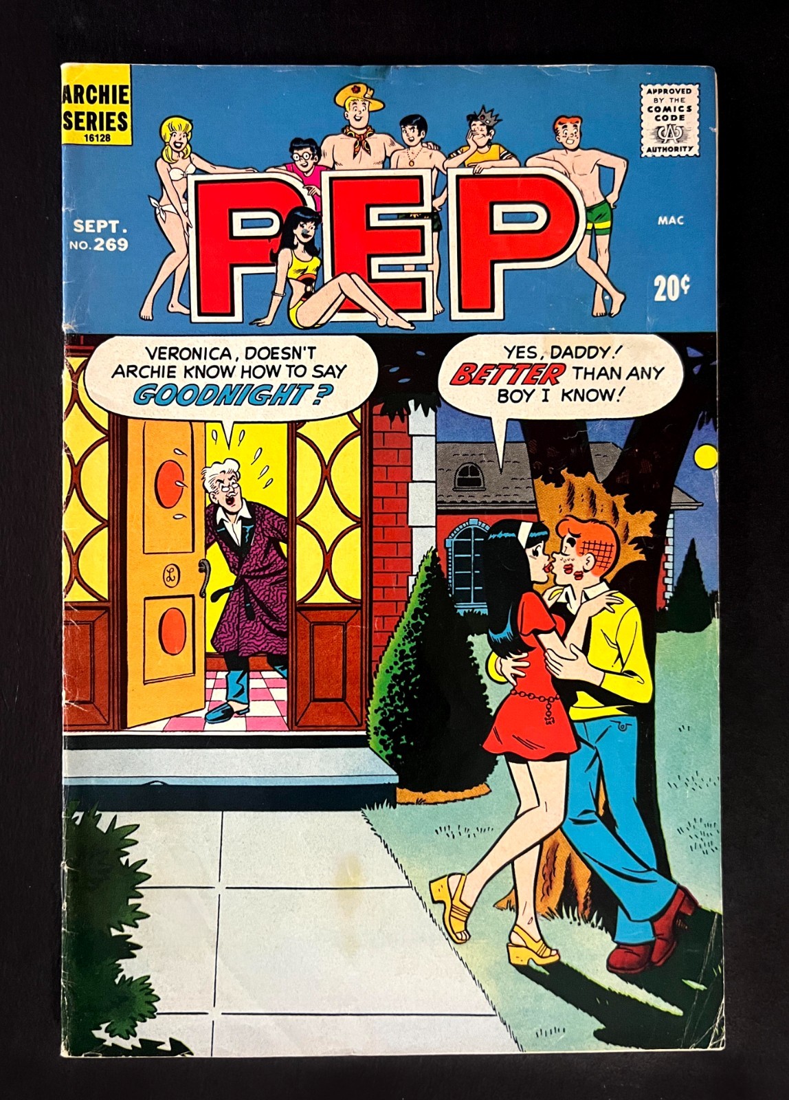 PEP COMICS #269 ARCHIE & VERONICA Make-Out Cover Archie Comics 1972