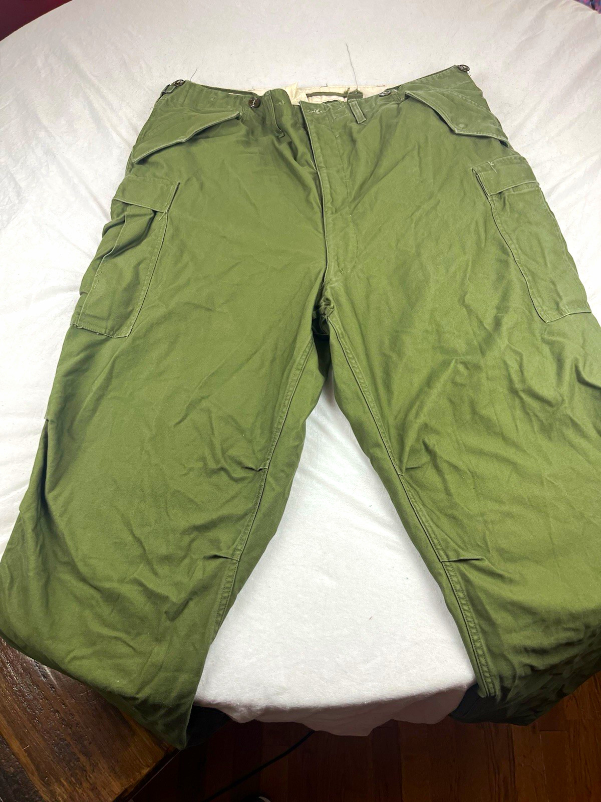Vintage 1955 US Army M-1951 Field Cargo Pants OG-107 XL Long Korean War M51 Vintage 1955 US Army M-1951 Field Cargo Pants OG-107 XL Long Korean War M51